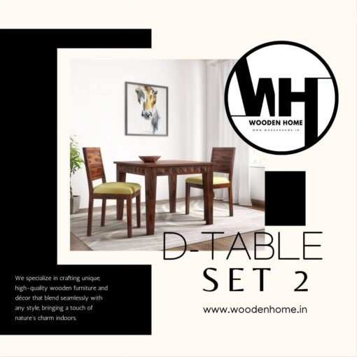 Solid Wood Dining Table Set of 2