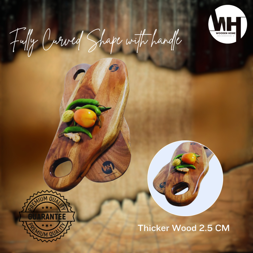 Hexo Solid Wood Natural Grain Cutting Board