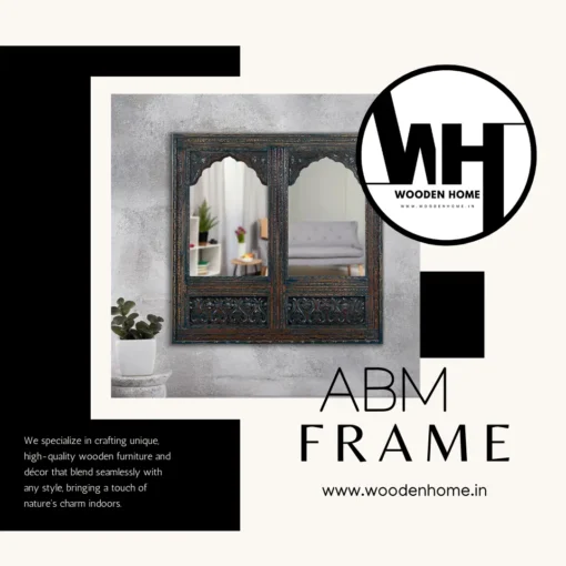 Antique Black 2 Arch Mirror Frame By Wooden Home