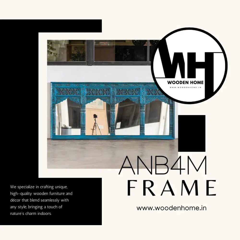 Antique Blue 4 Mirror Frames By Wooden Home