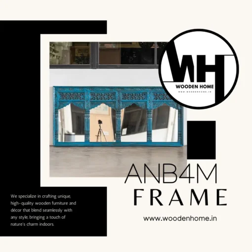 Antique Blue 4 Mirror Frames By Wooden Home