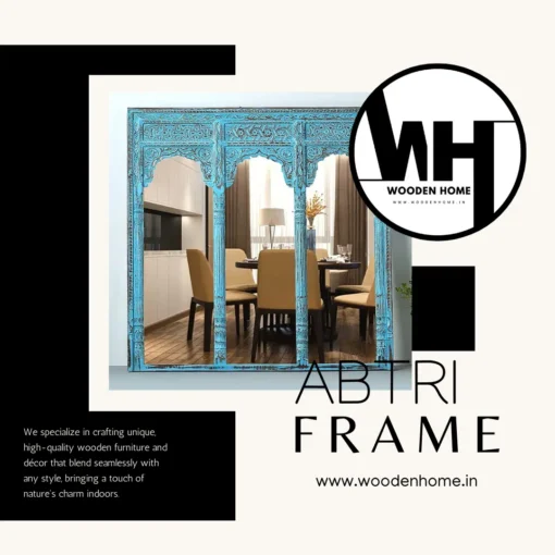 Antique Blue Triple Arch Frame By Wooden Home