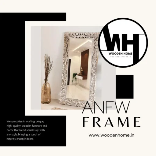 Antique Flower Mirror Frame By Wooden Home