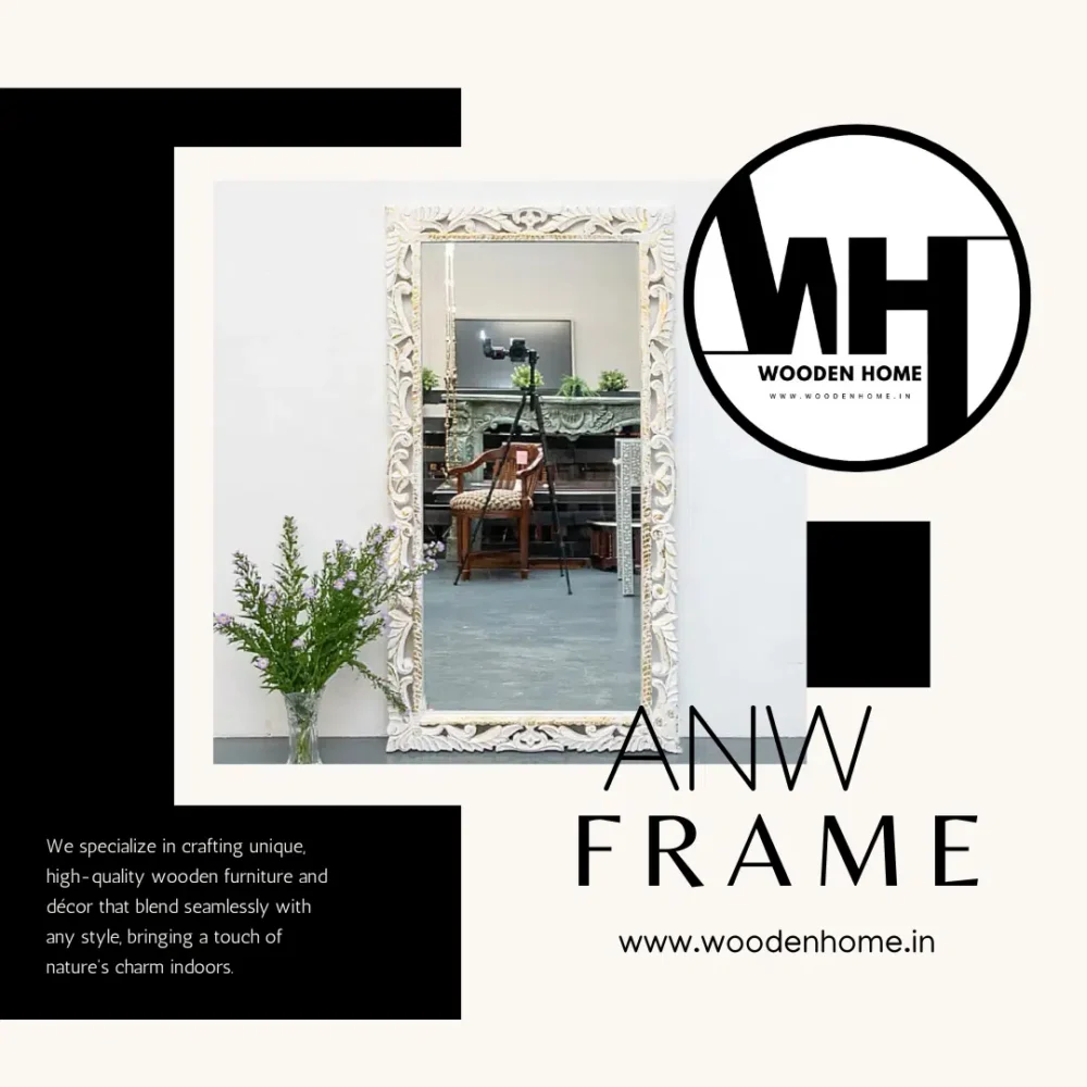 Antique White Frame By Wooden Home