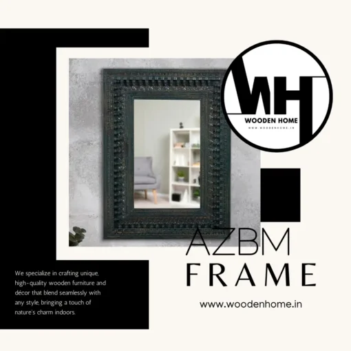Antique ZBlack Mirror Frame By Wooden Home