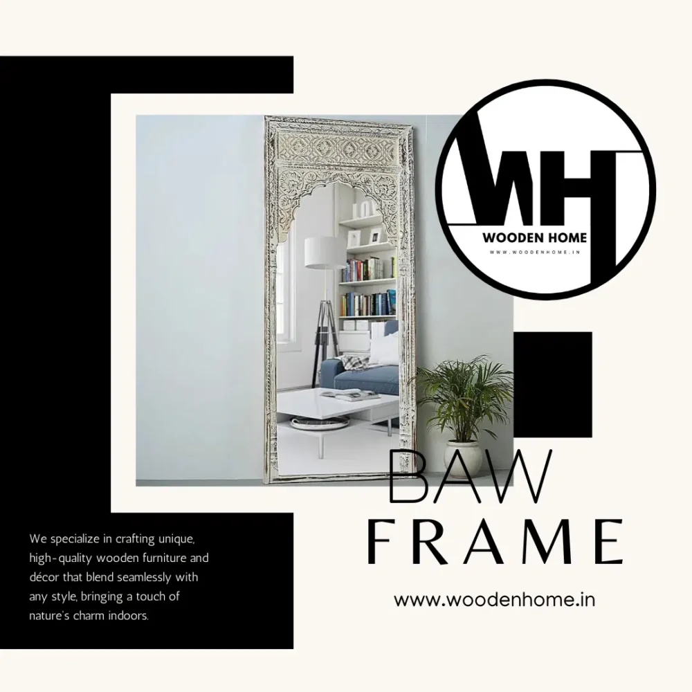 Big Antique White Frame By Wooden Home