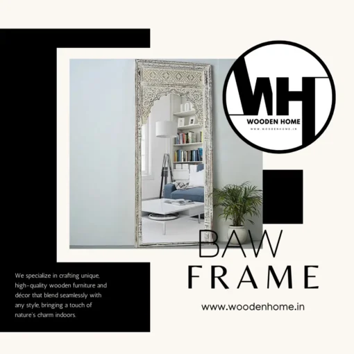 Big Antique White Frame By Wooden Home