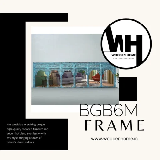 Big Blue 6 Mirror Vintage Frames By Wooden Home