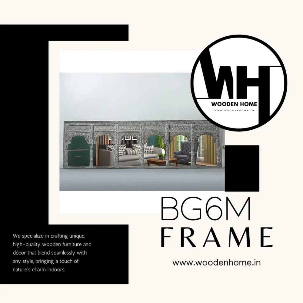 Big Grey 6 Mirror Frames By Wooden Home
