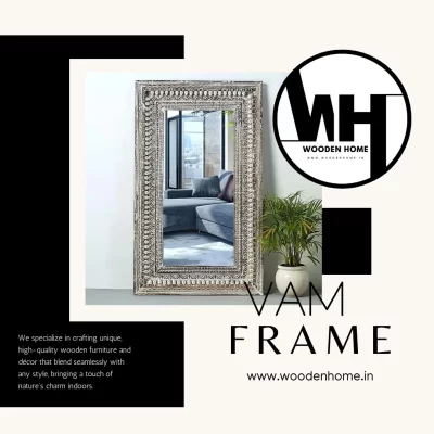 Vintage Antique Mirror Frame By Wooden Home