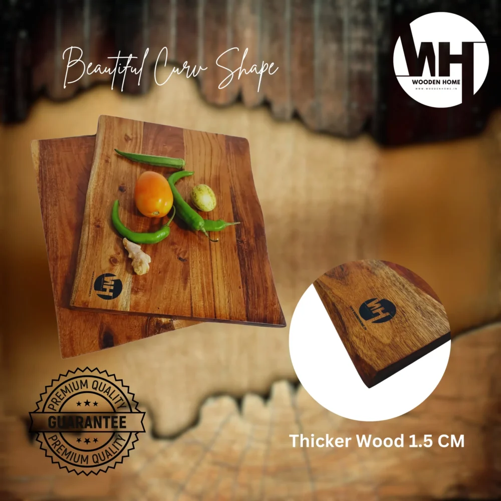 Chopper Board for Fruit & Meat, Heavy Duty Non-Slip Natural Slicing