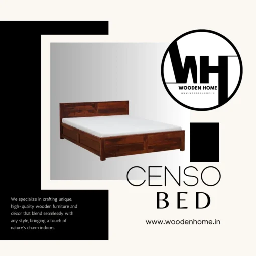 Solid Wood Censo Bed by Wooden Home