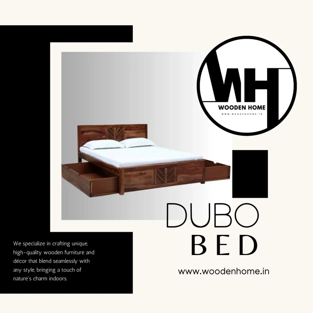 Solid Wood Dubo Bed by Wooden Home