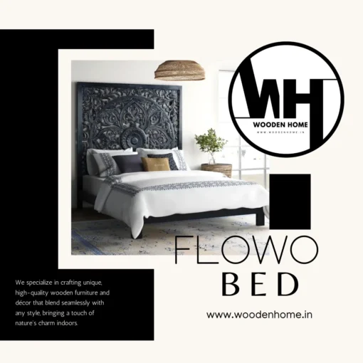 Solid Wood Flowo Bed by Wooden Home