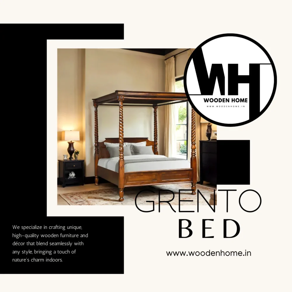 Solid Wood Grento  Bed by Wooden Home