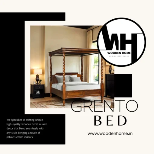 Solid Wood Grento  Bed by Wooden Home