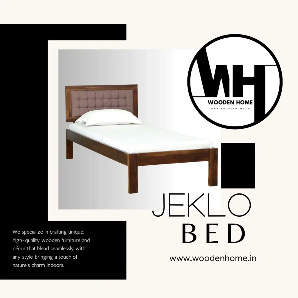Solid Wood Jeklo Bed by Wooden Home