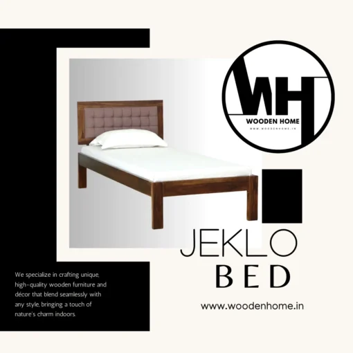 Solid Wood Jeklo Bed by Wooden Home