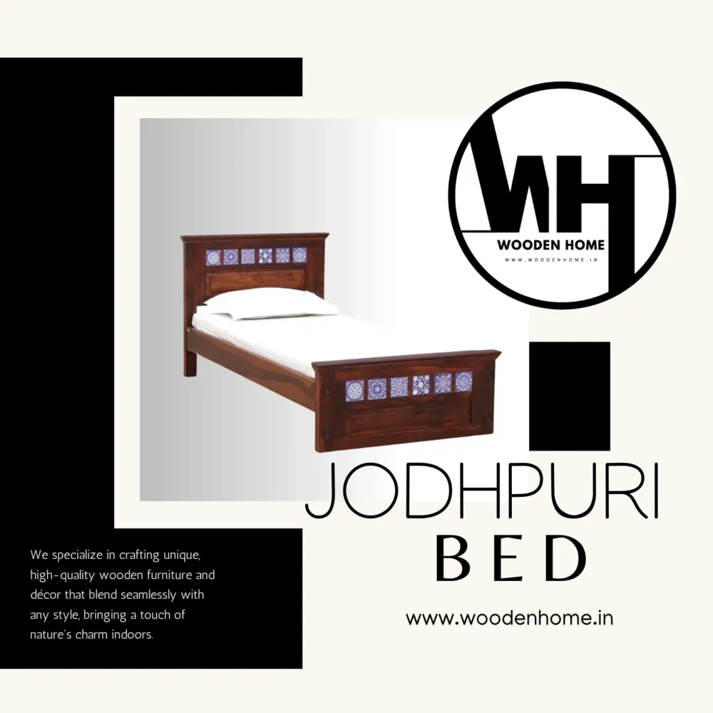 Solid Wood Jodhpuri Bed by Wooden Home