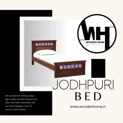 Solid Wood Jodhpuri Bed by Wooden Home