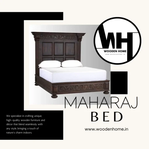 Solid Wood Maharaj Bed by Wooden Home