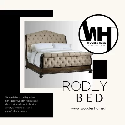 Solid Wood Rodly Bed by Wooden Home