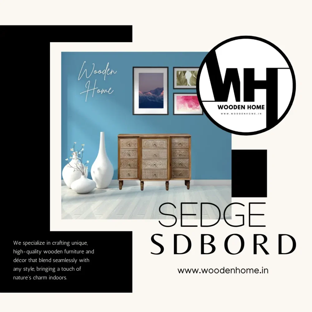 Hand Crafted Wooden SEDGE Sideboard By Wooden Home