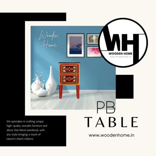 Hand Painted PB Table By Wooden Home