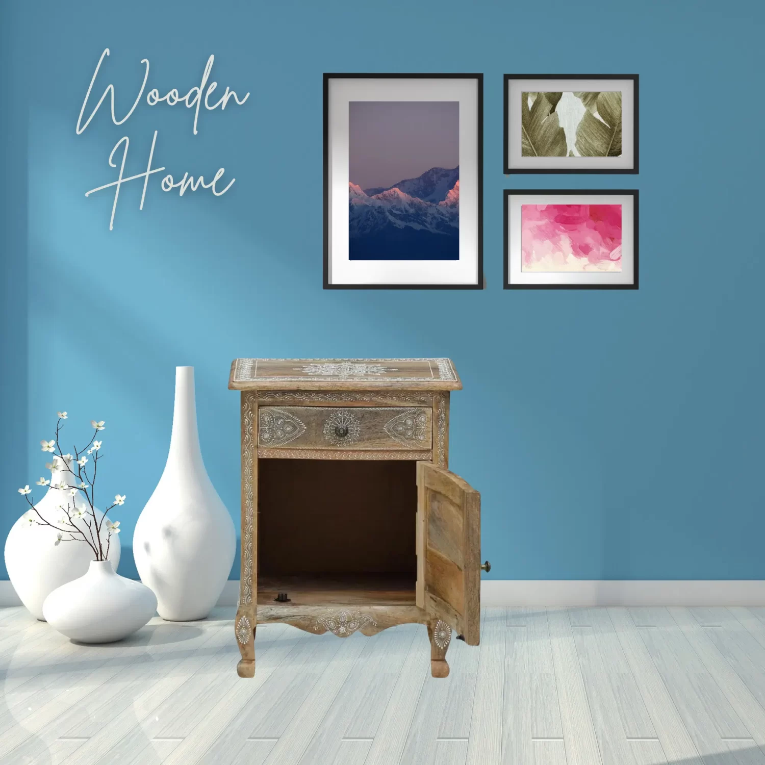 Wooden Home Hand Painted Ptx Table By Wooden Home 8