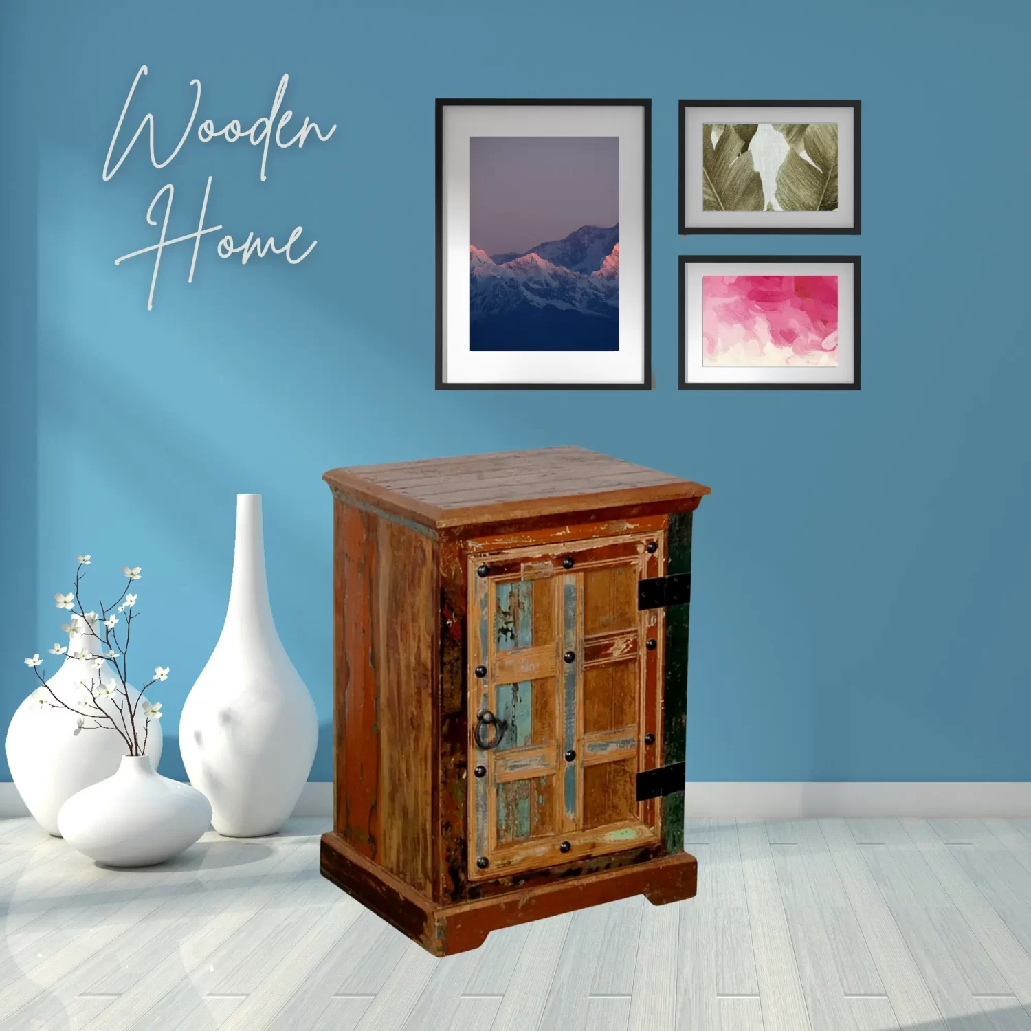 Wooden Home Hand Painted Pw Table By Wooden Home 7