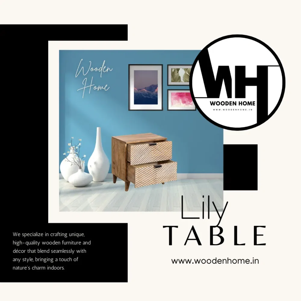 LILY Side Table By Wooden Home