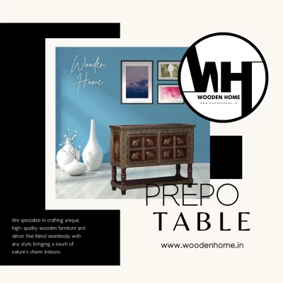 Solid Wood PREPO Table By Wooden Home