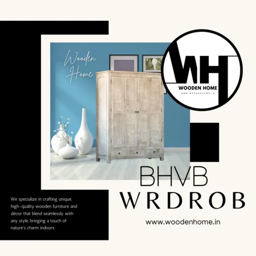 Wood CARVING BHVB Wardrobe By Wooden Home