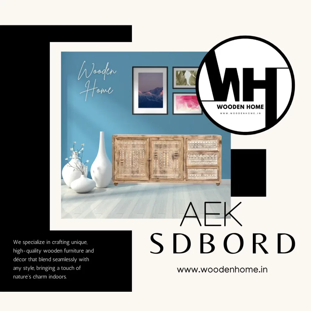 Wood Carving AEK Sideboard By Wooden Home