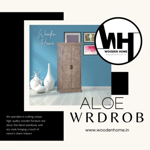Wood Carving ALOE Wardrobe By Wooden Home