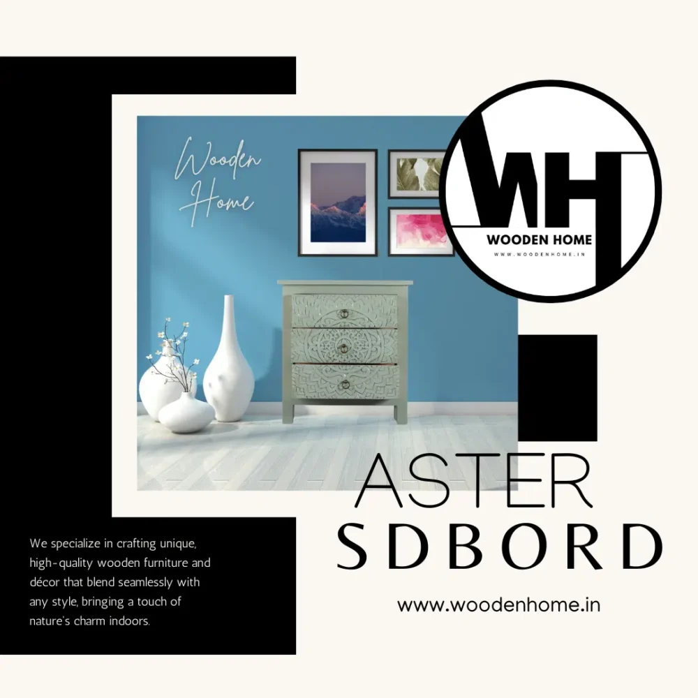Wood Carving ASTER Sideboard By Wooden Home