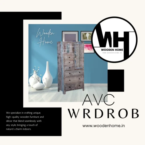 Wood Carving AVE Wardrobe By Wooden Home