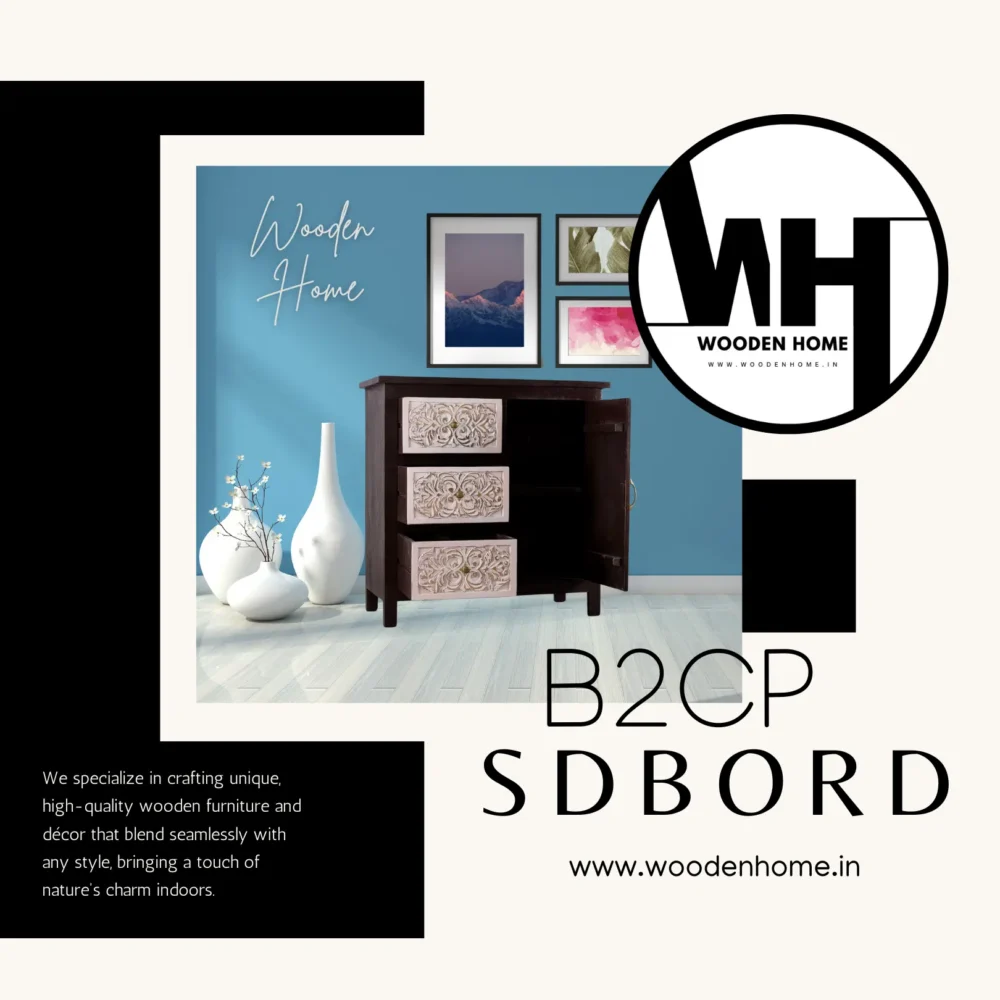 Wood Carving B2CP Sideboard By Wooden Home