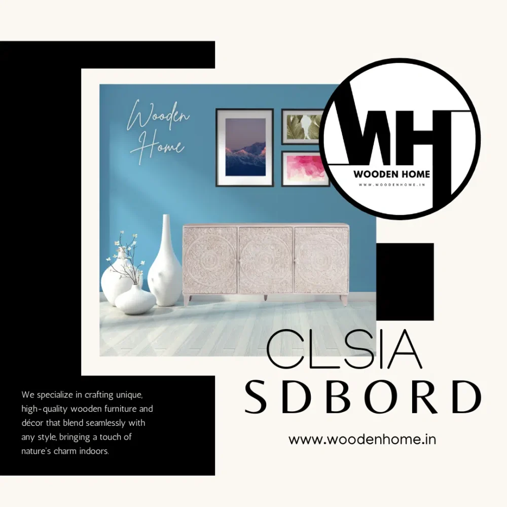 Wood Carving CLSIA Sideboard By Wooden Home