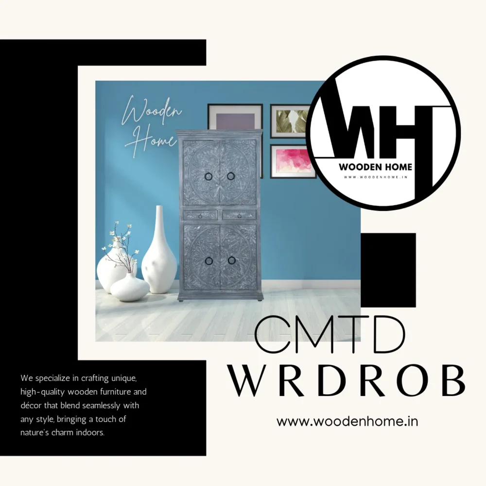 Wood Carving CMTD Wardrobe By Wooden Home