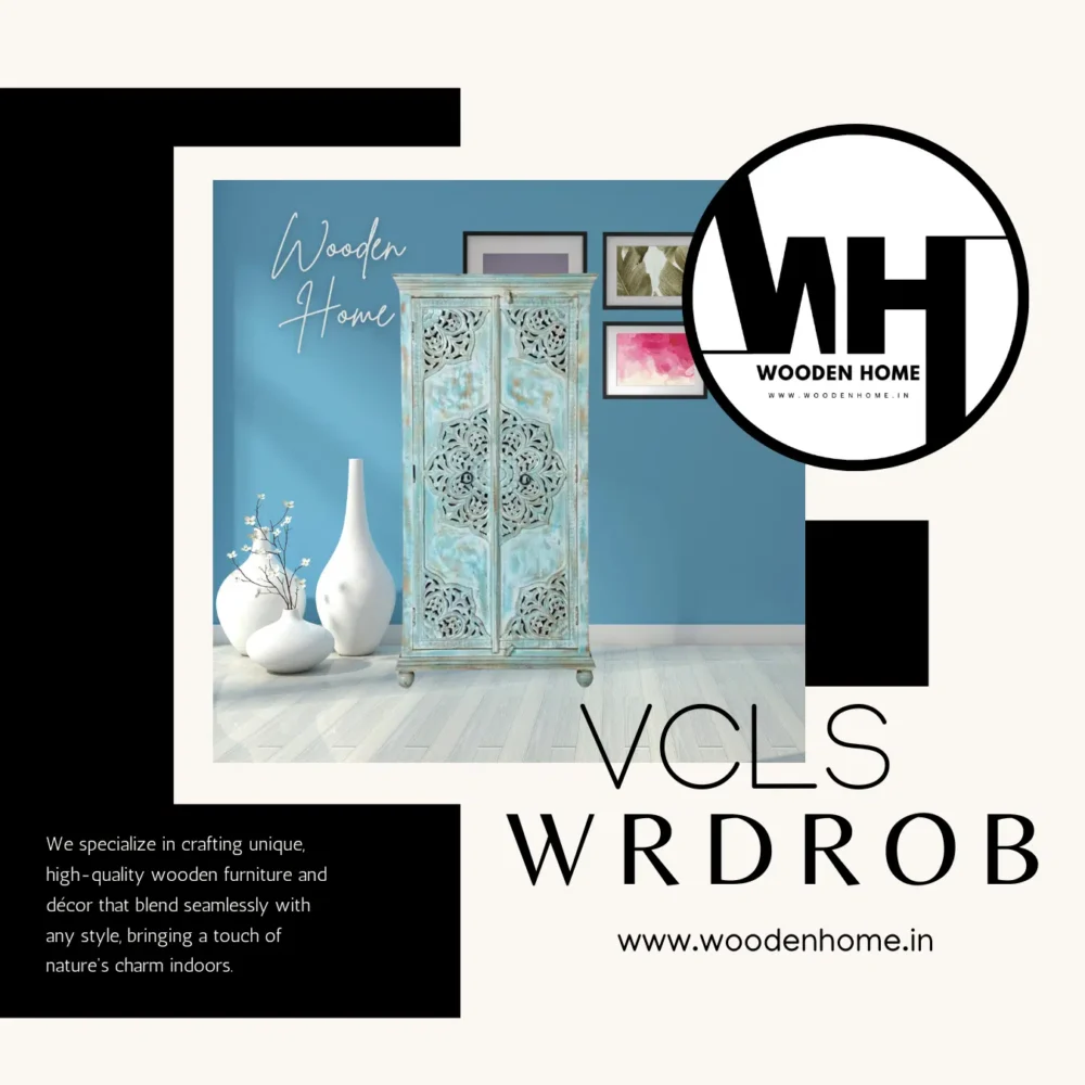Wood Carving VCLS Wardrobe  By Wooden Home