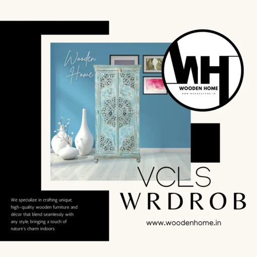 Wood Carving VCLS Wardrobe By Wooden Home