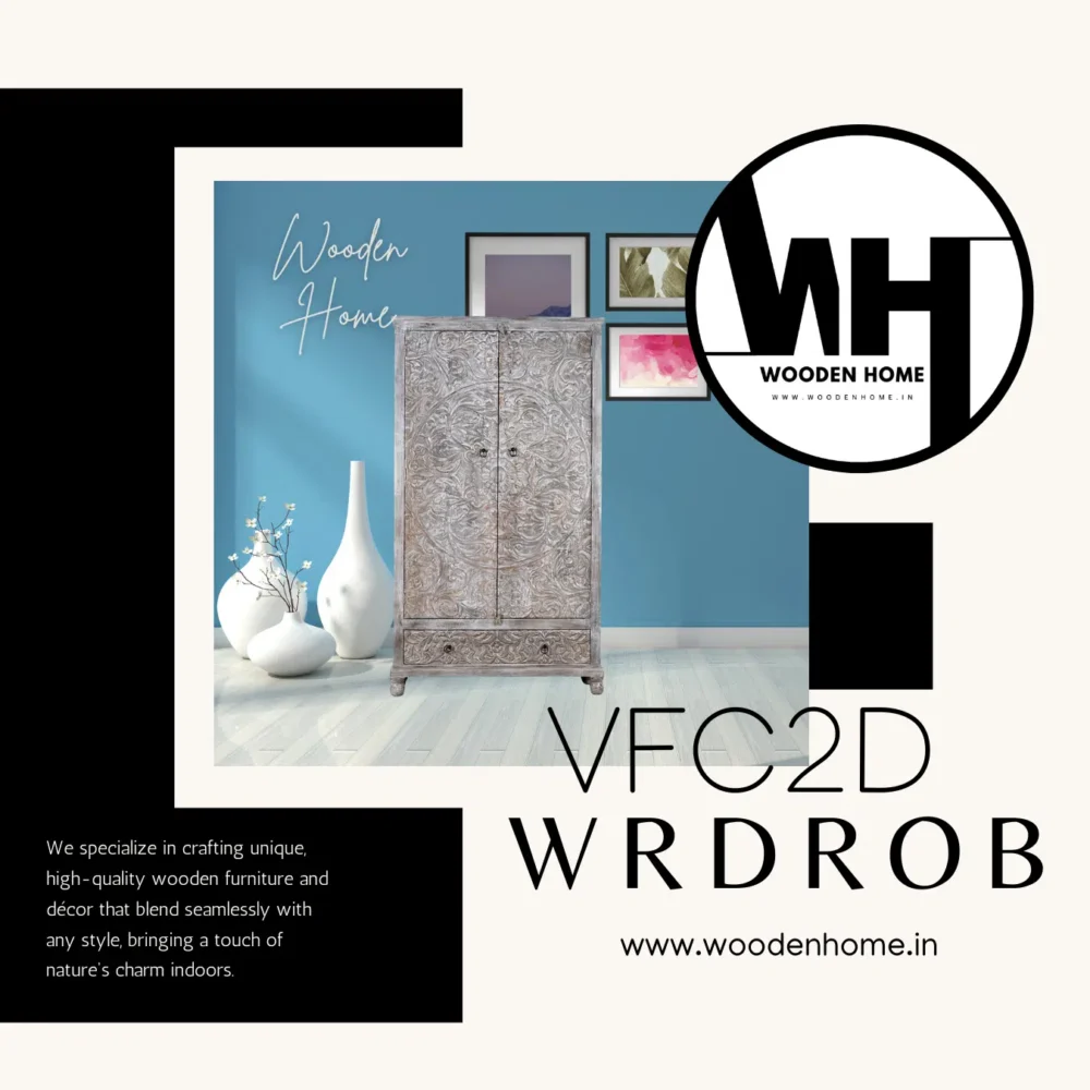 Wood Carving VFC2D Wardrobe By Wooden Home