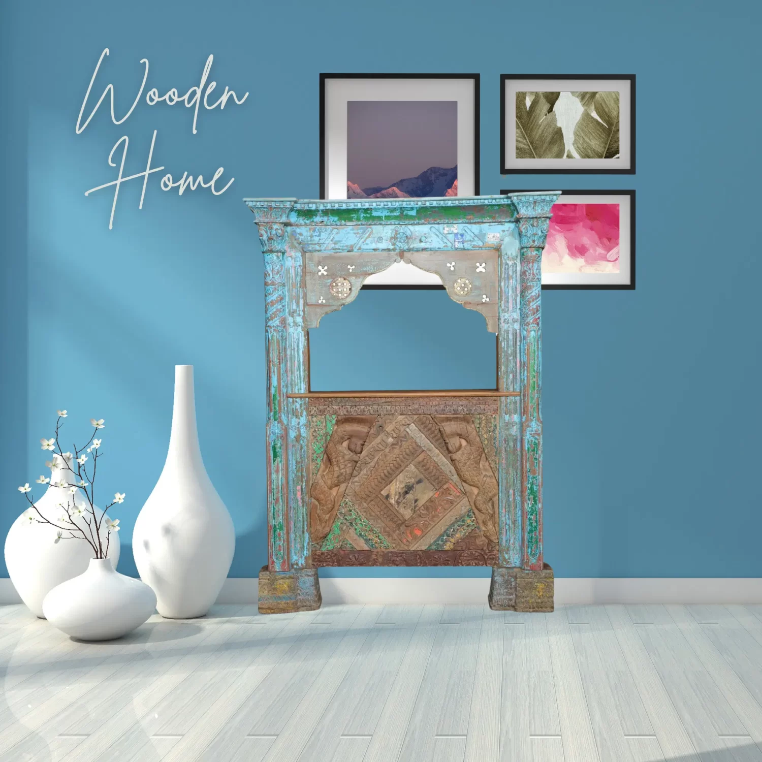 Wooden Home Bar Table Created Of Antique 1