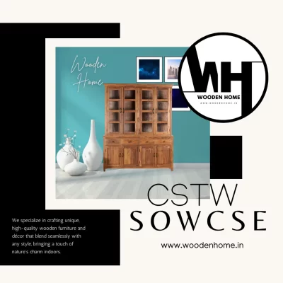 Classic Solid Teak Wood Showcase