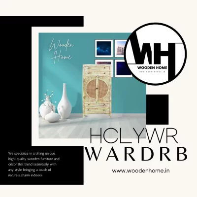 Hand Carving Light Yellow With Rattan Wardrobe