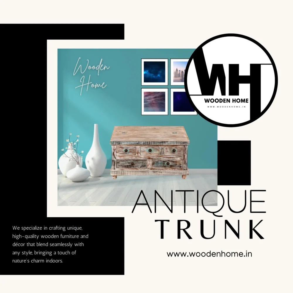 Antique Crafted Trunk Box