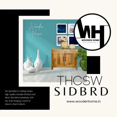 Traditional Hand Carving Solid Wood Sideboard