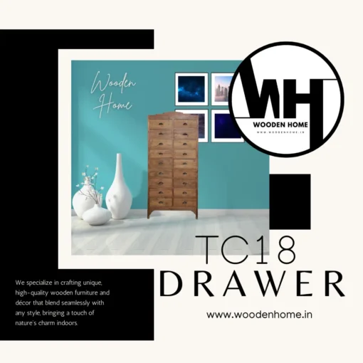 Teak Chest of 18 Drawers By Wooden Home