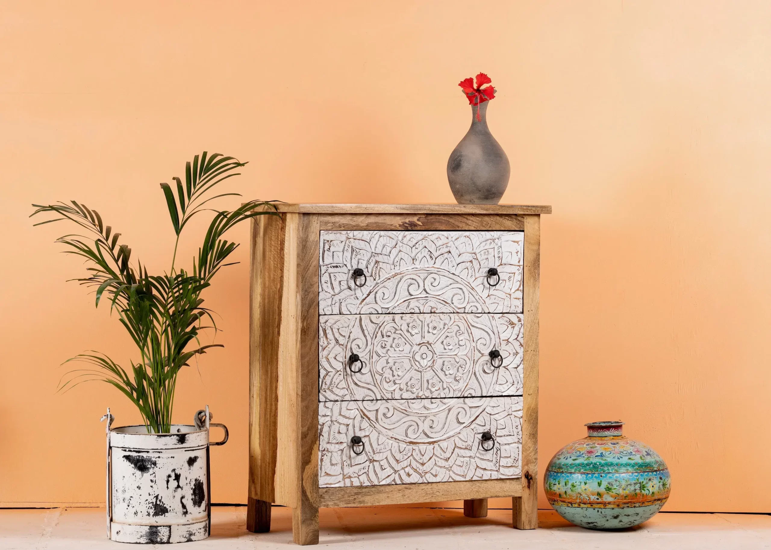 Wooden Home Hand Carving Solid Wood Chest Of Drawers 2 Scaled